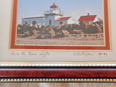 POINT NO POINT LIGHTHOUSE HANSVILLE WA 6.5″ X 8.5″ Framed Matted Photo 3″ X 4.5″