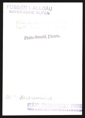 Photograph by Arnold, Füssen, view of Füssen / Allgäu, area in Malerwinkel