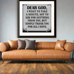 Dear God Gratitude Quote Printable | Inspirational Wall Art Digital Download