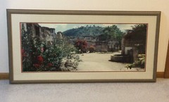 ORIGINAL Framed Panorama Photograph Print Antigua Guatemala Ruins Wall Art Decor