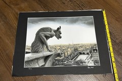 Signed Limited Edition Notre Dame Gargoyle Paris Print Gary Seidel 78/195