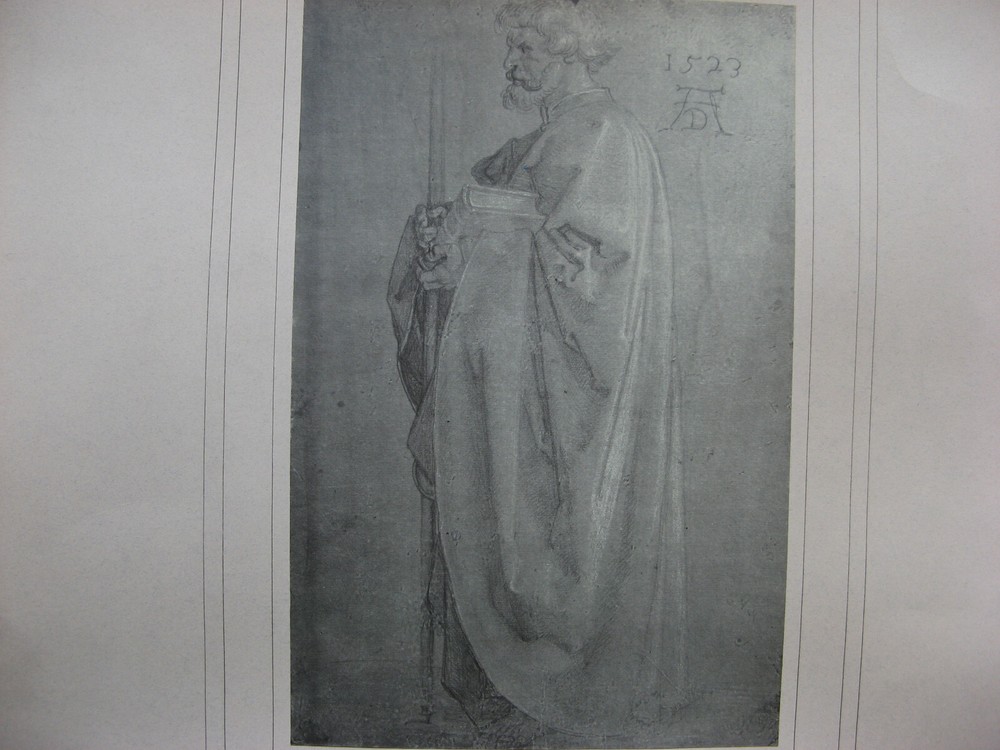 1890s ALBRECHT DURER -APOSTLE- Carbon Print/Photogravure BRAUN CLEMENS & CIE