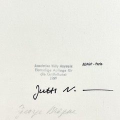 Original 1948 Gelatin Print Of Georges Braque By Willy Mayfield, Signed/Stamped
