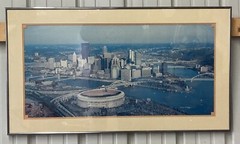 Pittsburgh Arial View Three Rivers Stadium Steelers & Pirates Norman W Schumm