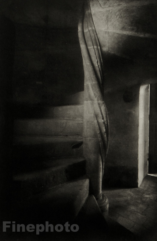 1978 Vintage JOSEF SUDEK Czech Photo Gravure Stairs Interior Architecture Art