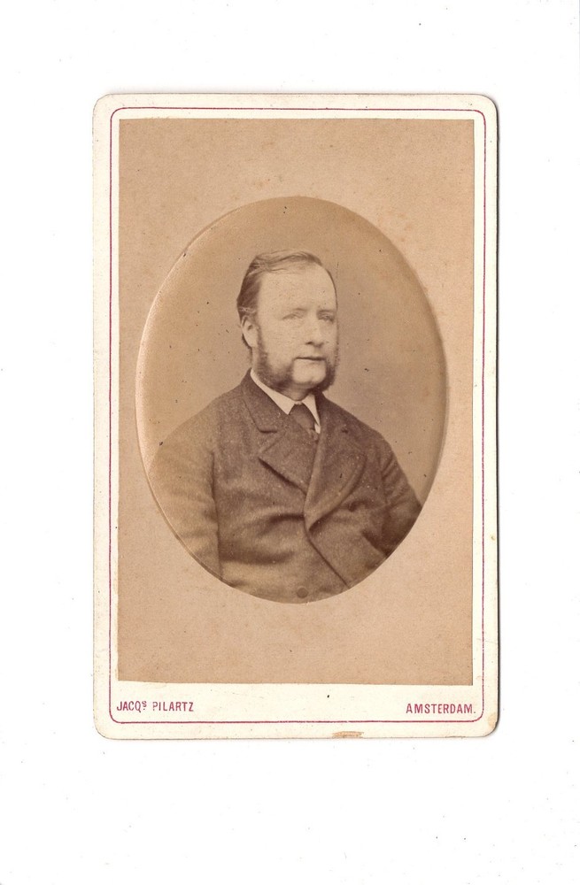 Jacques Pilartz CDV Photo Man Portrait – Amsterdam 1870s