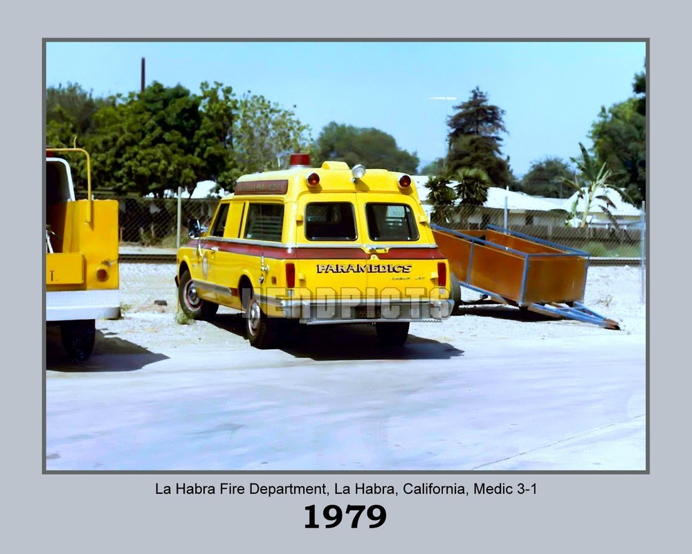 1979 La Habra Fire Dept. Medic 3-1 Suburban New 8×10 Unframed Photo VFRPBT_0019