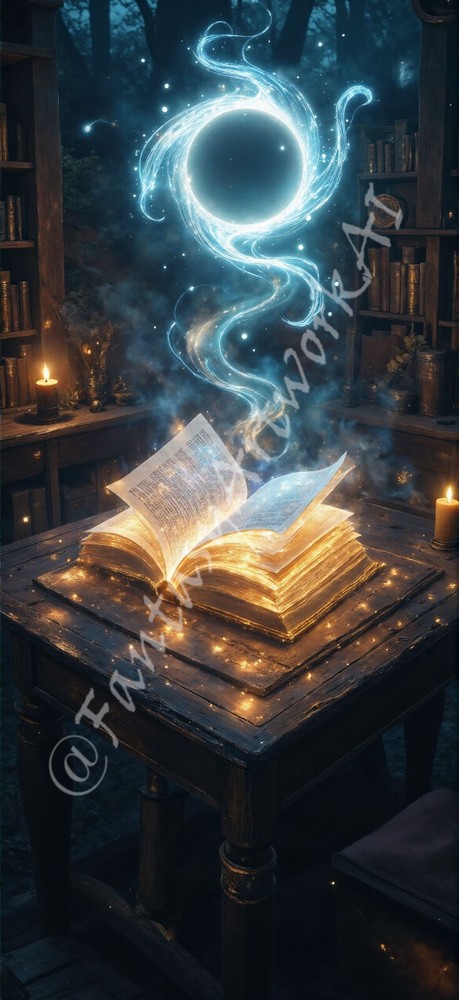 Magic Spell Book – Digital Image Picture Phone Background AI Art, 10 images #11