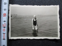 HEIRLOOM Orig Priv Photo Old Time Beautiful Young Woman Semi Nude In Water Eye Catching