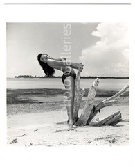 1954 BETTIE PAGE Original Female Nude BUNNY YEAGER Miami FL Key Biscayne Photo