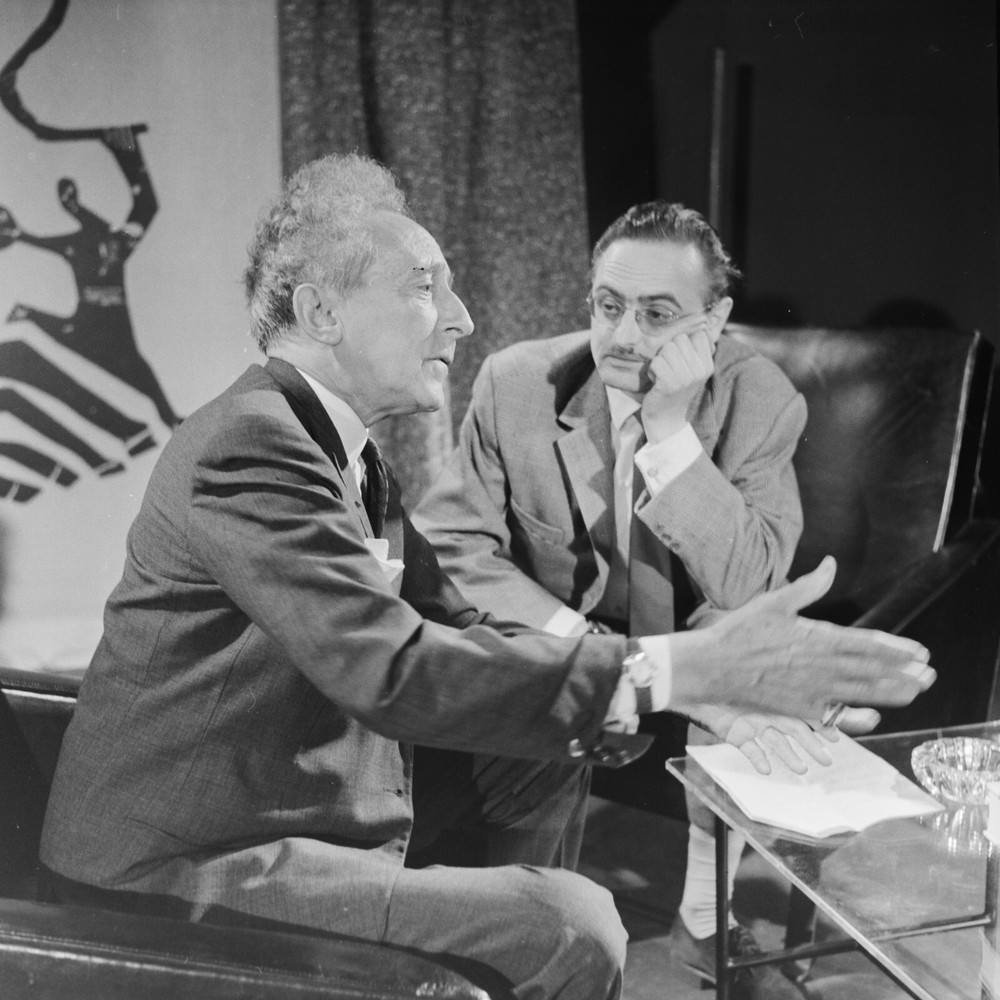 Jean Cocteau Silver Gelatin Photo Print Interview 30x30cm