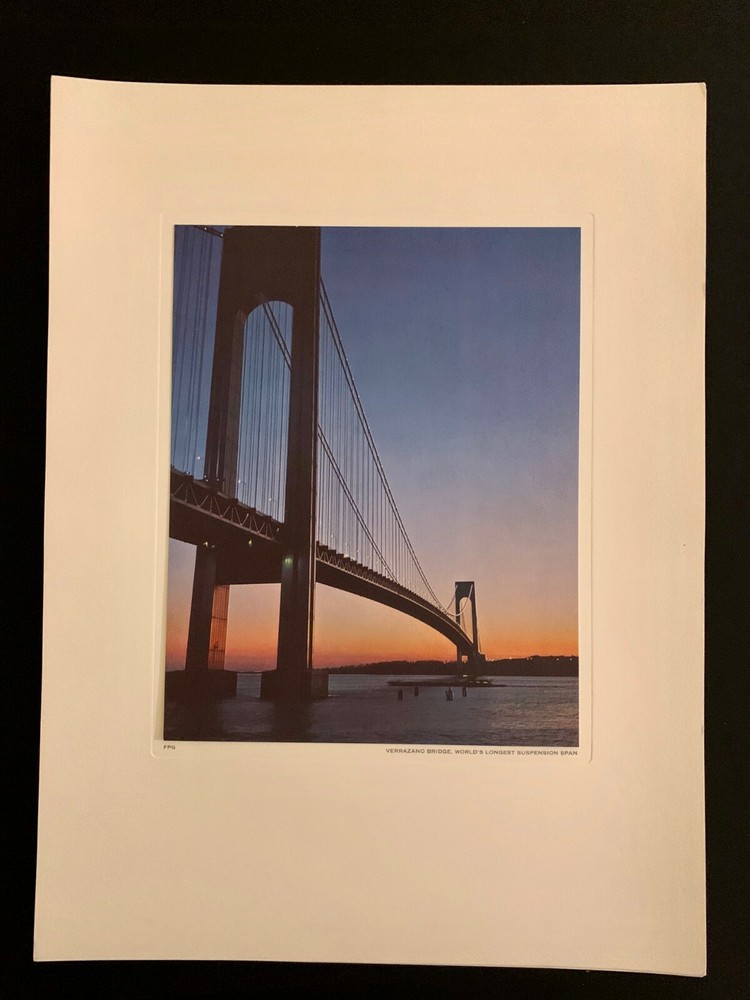 Verrazano Bridge Brooklyn 1966 Portfolio Print Modernist Photography NYC