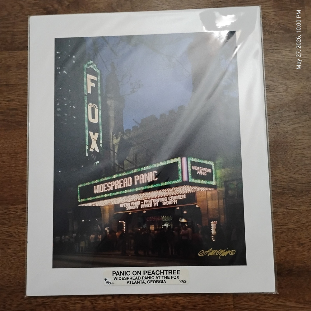 “Panic on Peachtree” matted color photo of WSP on Fox Theater marquee