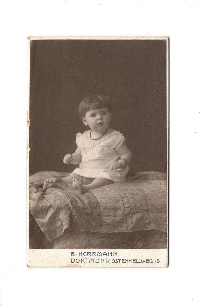 CDV Photo Cute Little Child / Named – Dortmund 1900s