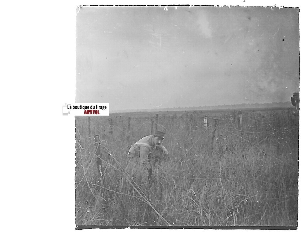 Bataille Somme, Plate Glass Stereo, Positive Antique Black & White