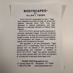 Allan I. Teger Bodyscapes Matted Ski Butt Erotic Art Original signed 84/250 ’02