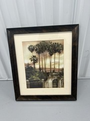 Vintage Serene Palms Framed Photograph Palms View by John Bilecky Vintage Art