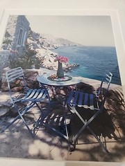 TONY CASPER Signed Photograph Double Matted Framed AGEAN SUNRISE HYDRO GREECE