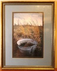 Vtg Bill Turner Art Photograph “Mama’s Washtub” 1976 Signed Framed Rural Scene