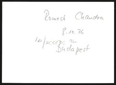 Photograph of Romesh Chandra at the World Conference on Development and Peace in