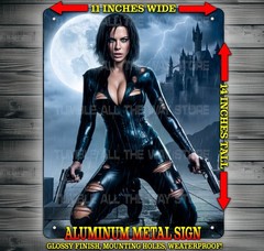 Underworld – Sexy Selene – Kate Beckinsale Vampire Metal Sign Art 11″ x 14″