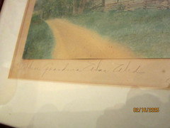 Antique Wallace Nutting Tinted Photo “Where Grandma was Wed” w/Ink Signature