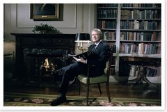 Jimmy Carter 1978 Fireside Chat In White House Library 8×12 Silver Halide Photo