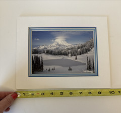 Rick Morley “First Snow” Mt. Rainier Signed Photography Matted Print 8×10