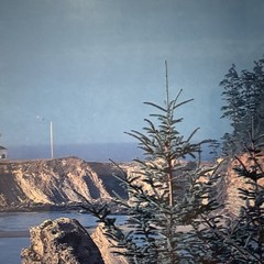 Intercraft Framed Color Photograph Glossy Lighthouse Coastline Nautical Decor