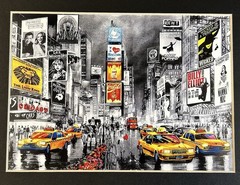 Lot Of 3 Matted Photo Prints Of NYC New York City Broadway Time Square 8×10