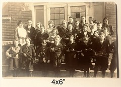 1920s School Orchestra Band Photo Sepia Tone Original Print 4×6