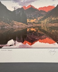 Hedy Signed Fine Art Photo “Maroon Bells” Matted Landscape Colorado Aspen