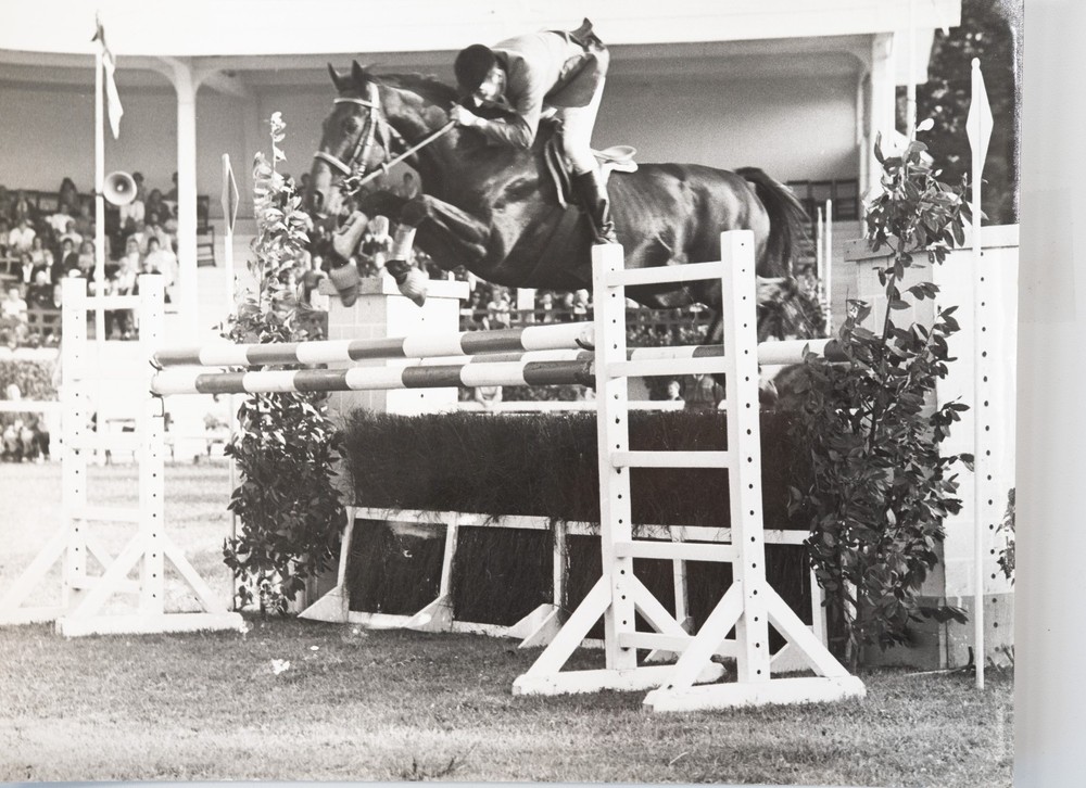 Vintage Film Photo France Equestrian Horse Show Jumping 18X24cm 1970
