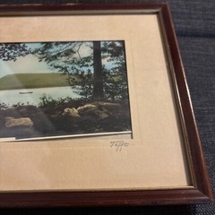 2 Vintage 1950s Framed Signed Arthur Tefft Photographs Lake Pleasant NY New York