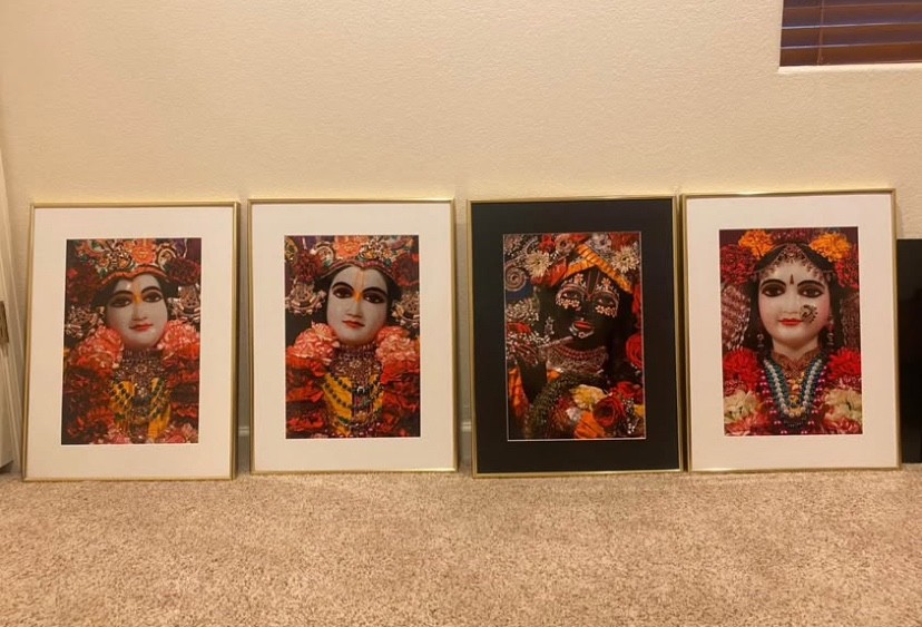 Non Reflective Picture Set of Radha-Krishna & Gaura-Nitai