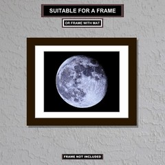 Wall Decor, 8×10 inch Print, 97 Percent Full Moon (Waning Gibbous Phase) M0404
