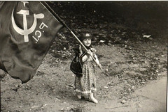 Girl Waving Flag-Nat. Communist Convention-Milan-1979-Photograph-Mark Bugzester