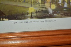 RARE OLD SAN FRANCISCO ANTIQUE VINTAGE PICTURE OF THE FERRY BUILDING AT NIGHT