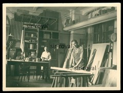 Worker in a Wooden Workshop – 1930s – Craft Profession Work – Photo 9x7cm