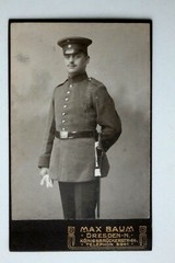 12092 CDV Portrait Photo Soldier Military Studio Max Tree Dresden Königsbrücker