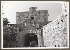 Photo Malta Mdina Gate City Gate Vilhena Gate Entrance Old Town Architecture 1960s
