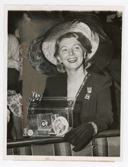 Freida B. Hennock NYC Trial Attorney FDR Button Press Photo US History 1944
