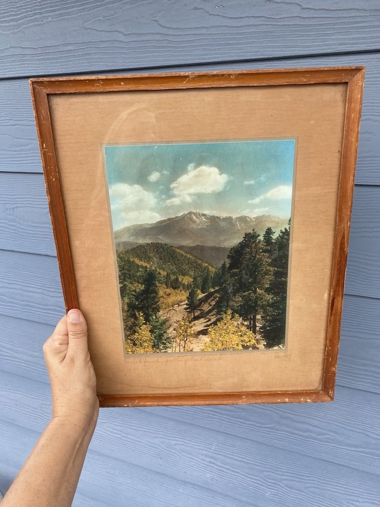 H.L. Standley hand tinted Photo PIKES PEAK