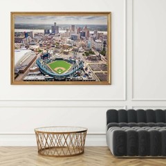 Comerica Park Aerial View Photo, Detroit Tigers Wall Art Photography