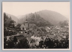 Bad Berneck in the Fichtelgebirge 1964-village-old photo 1960s