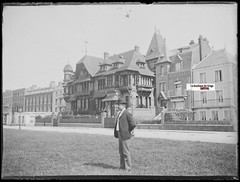 Dieppe, Norman Villa, France, Glass Photo Plate, Black & White Negative 9X12 Cm