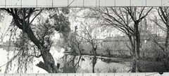 Lois Conner (b. 1951) Art Announcement Card – THE RIVER FLOWS INTO THE HEAVENS