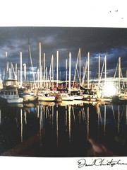Daniel Christopher Photography Framed Sailboats Harbor Sea 7 1/4 In x 9 1/4 In