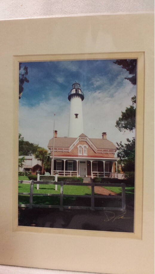 St Simons Island Fine Art Lighthouse Photography 5”x7” Matted John A Kuhn GA