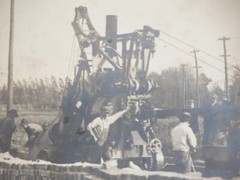 1910s 20s Brickyard Brick Making Workers Photograph 8X10 Antique Machine